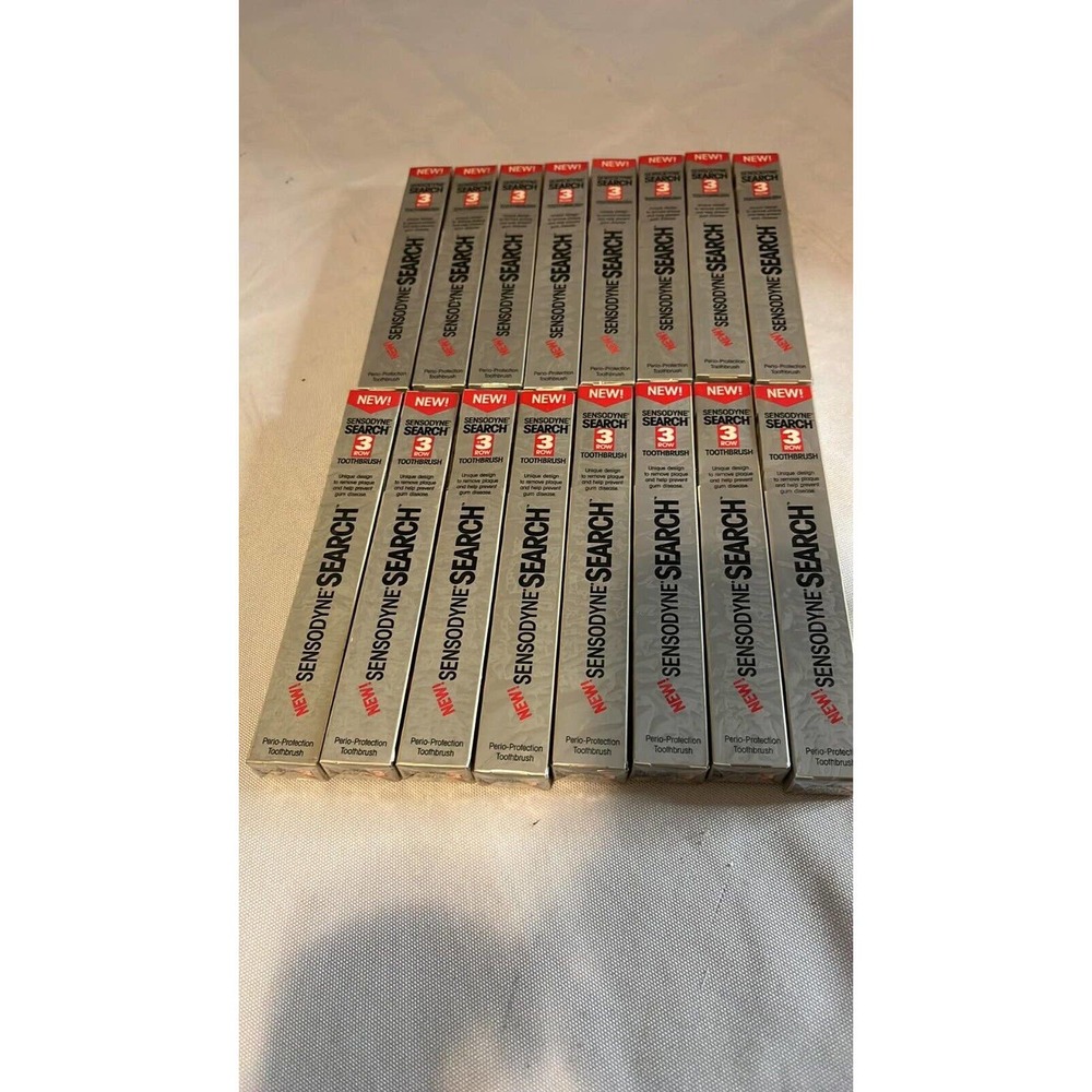 Lot of 16 New Vintage Sensodyne Search Toothbrushes Adult Full Size Rare